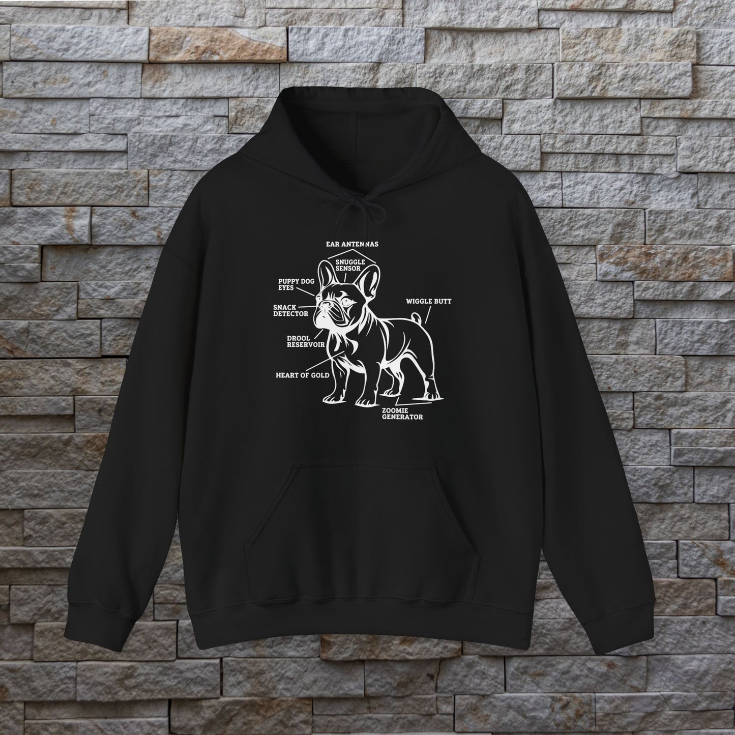 Anatomy of a Frenchie-Unisex Heavy Blend™ Hooded Sweatshirt