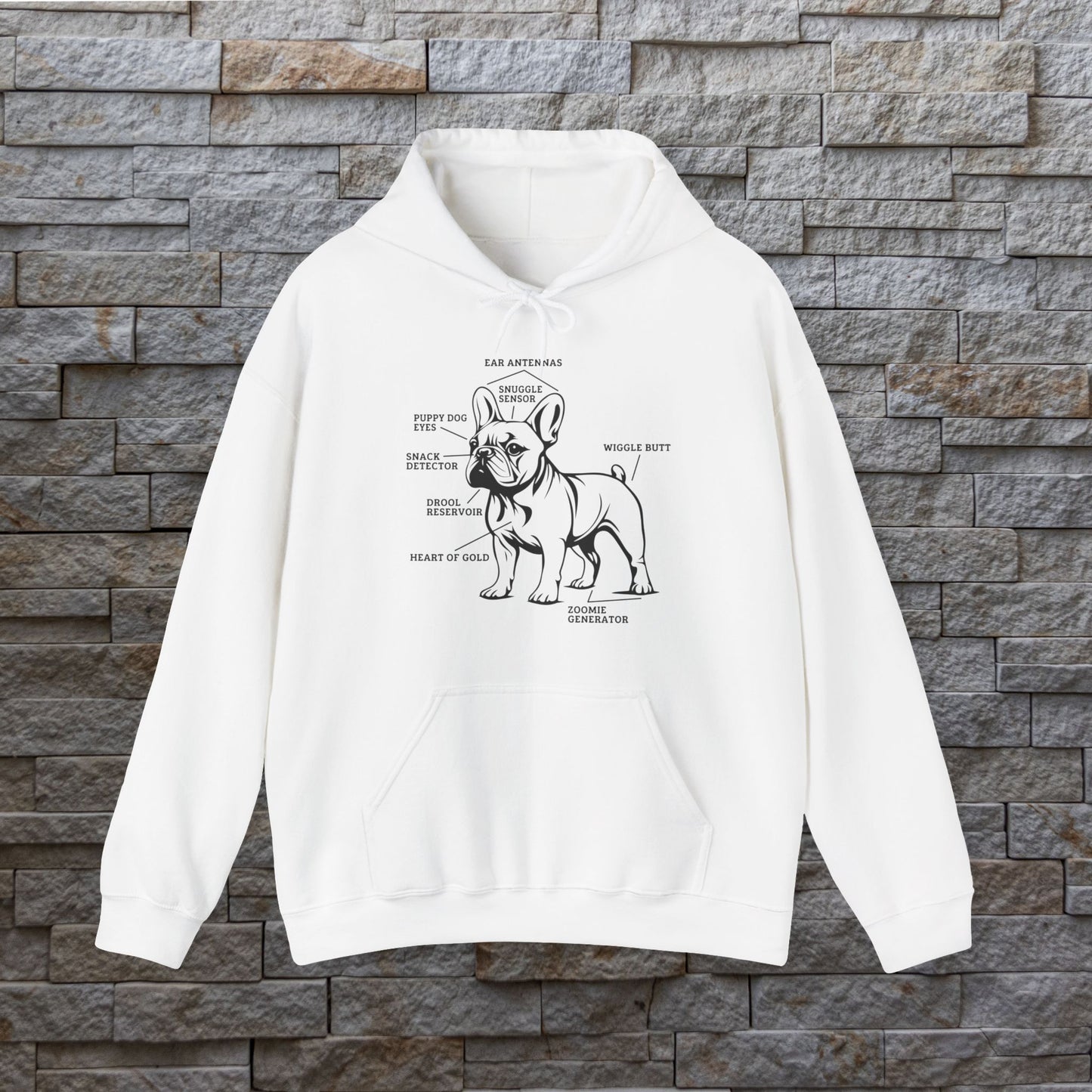 Anatomy of a Frenchie-Unisex Heavy Blend™ Hooded Sweatshirt