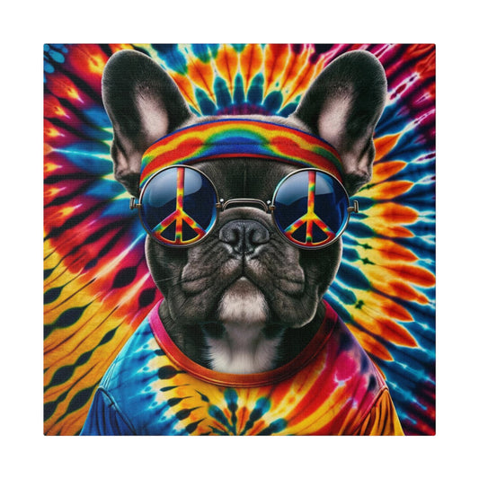 Frenchie 70s-Matte Canvas, Stretched, 14x14