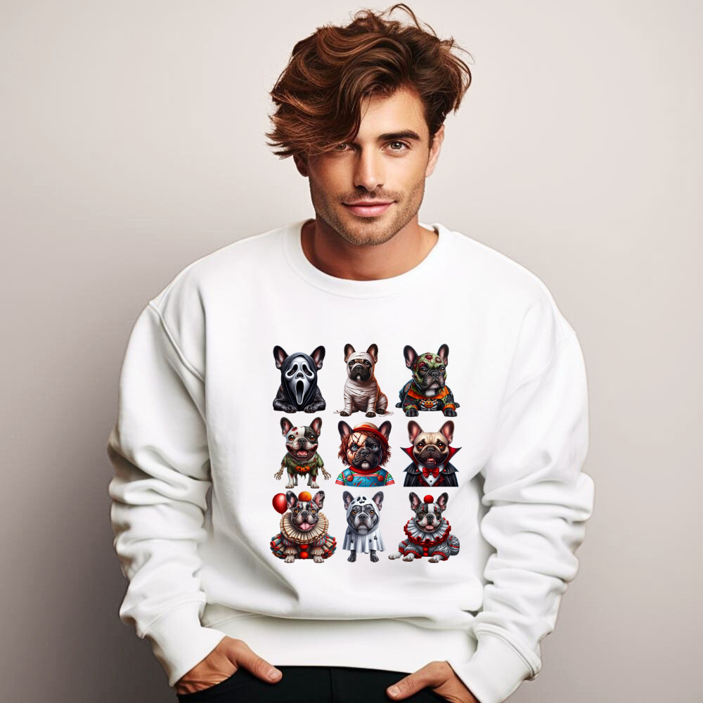 Nightmare On Frenchie Street Unisex Heavy Blend™ Crewneck Sweatshirt