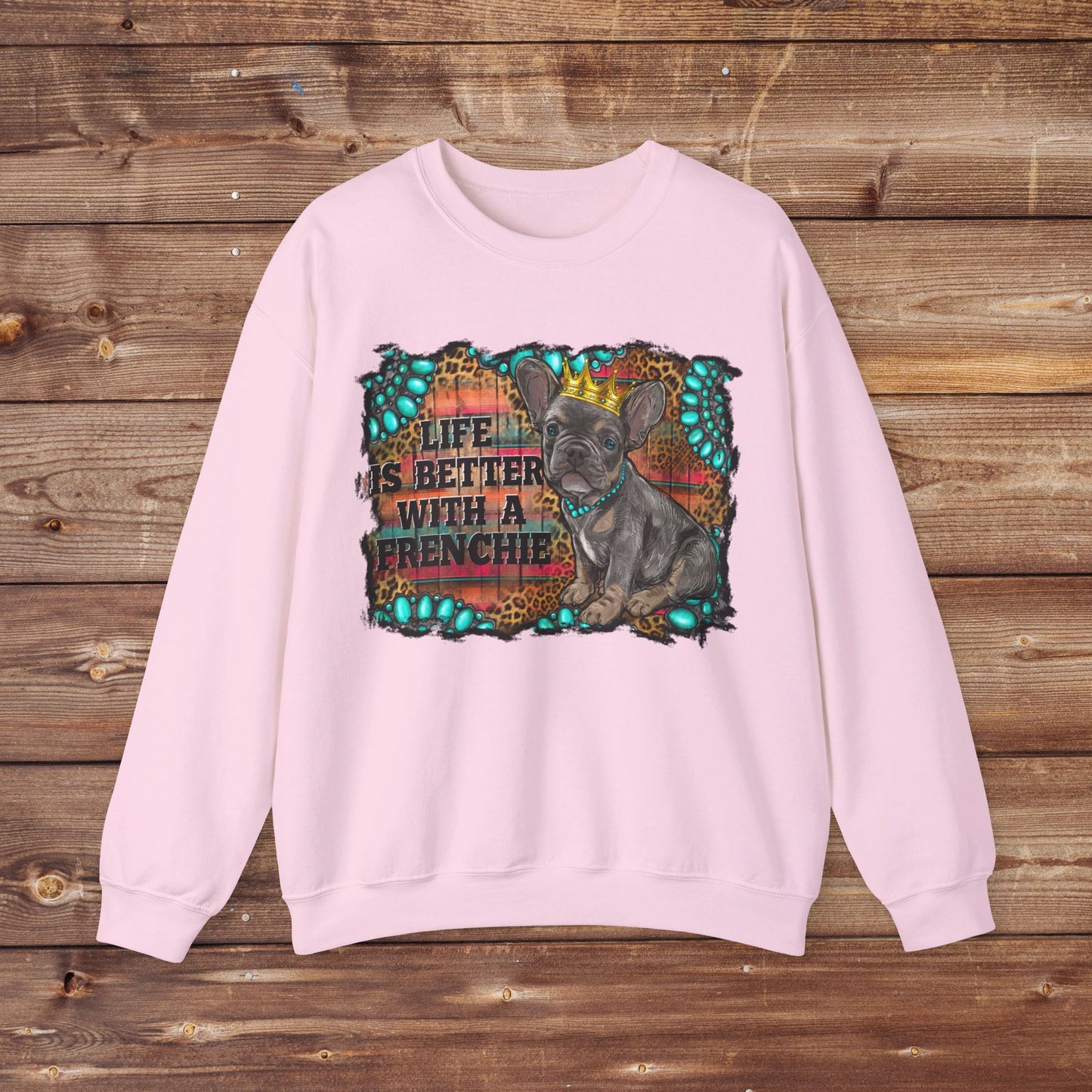 Life Is Better With A Frenchie - Unisex Heavy Blend™ Crewneck Sweatshirt