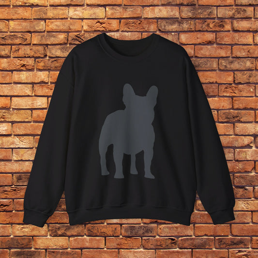 Frenchie Gray Silhouette - Unisex Heavy Blend™ Crewneck Sweatshirt