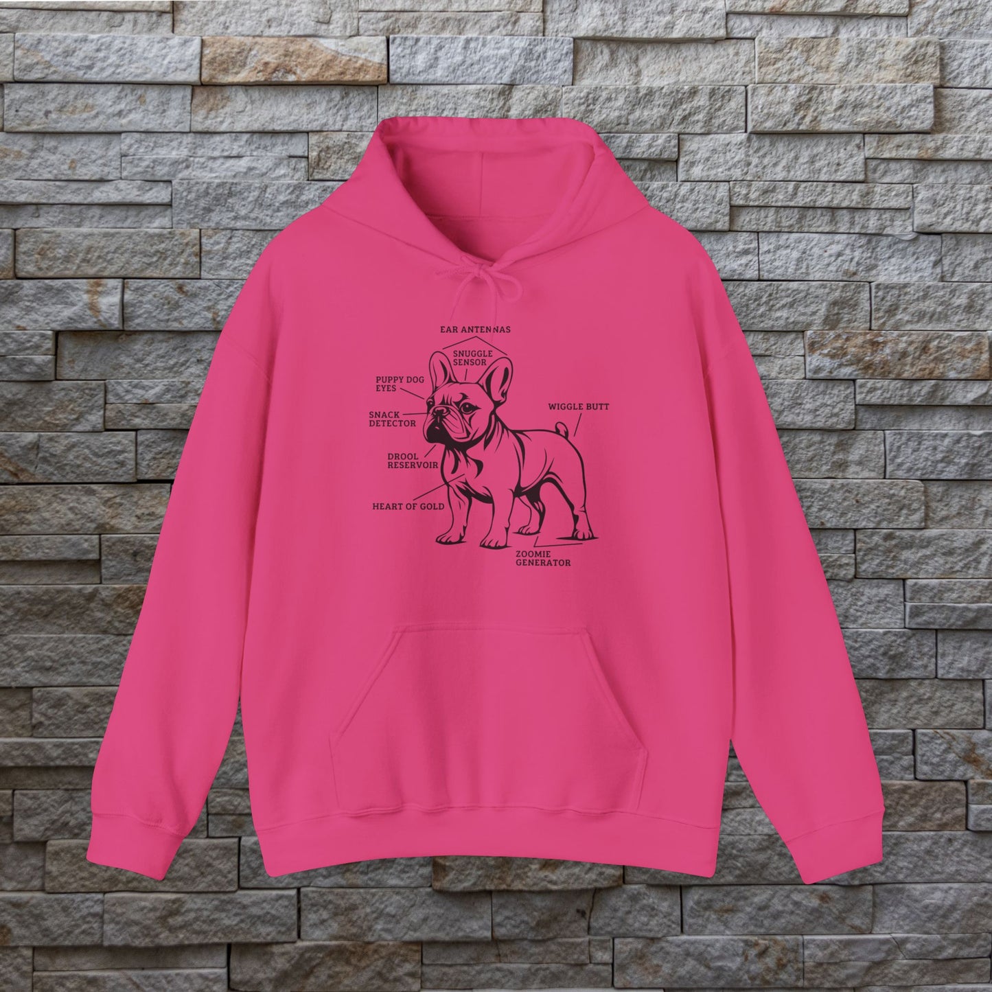 Anatomy of a Frenchie-Unisex Heavy Blend™ Hooded Sweatshirt