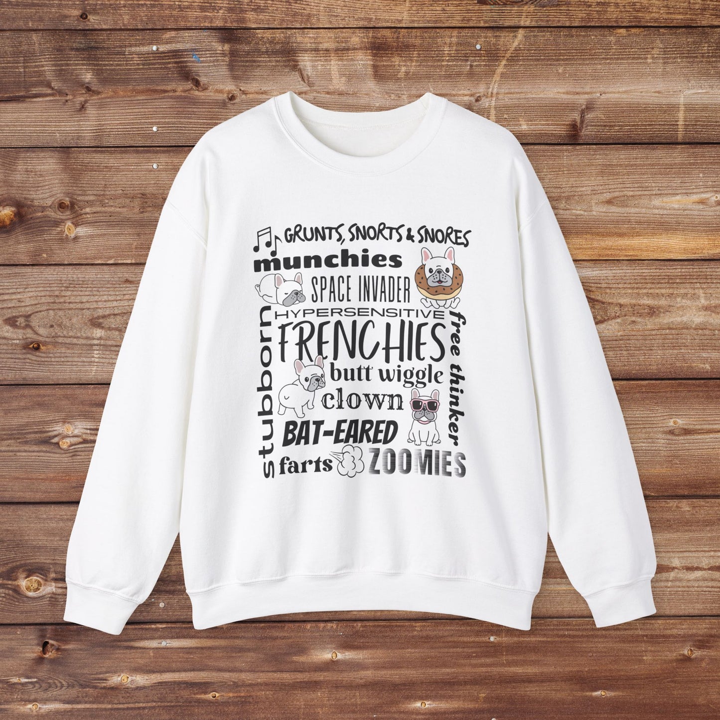 Frenchie Collage Unisex Heavy Blend™ Crewneck Sweatshirt