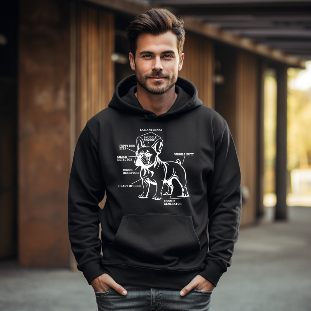 Anatomy of a Frenchie-Unisex Heavy Blend™ Hooded Sweatshirt