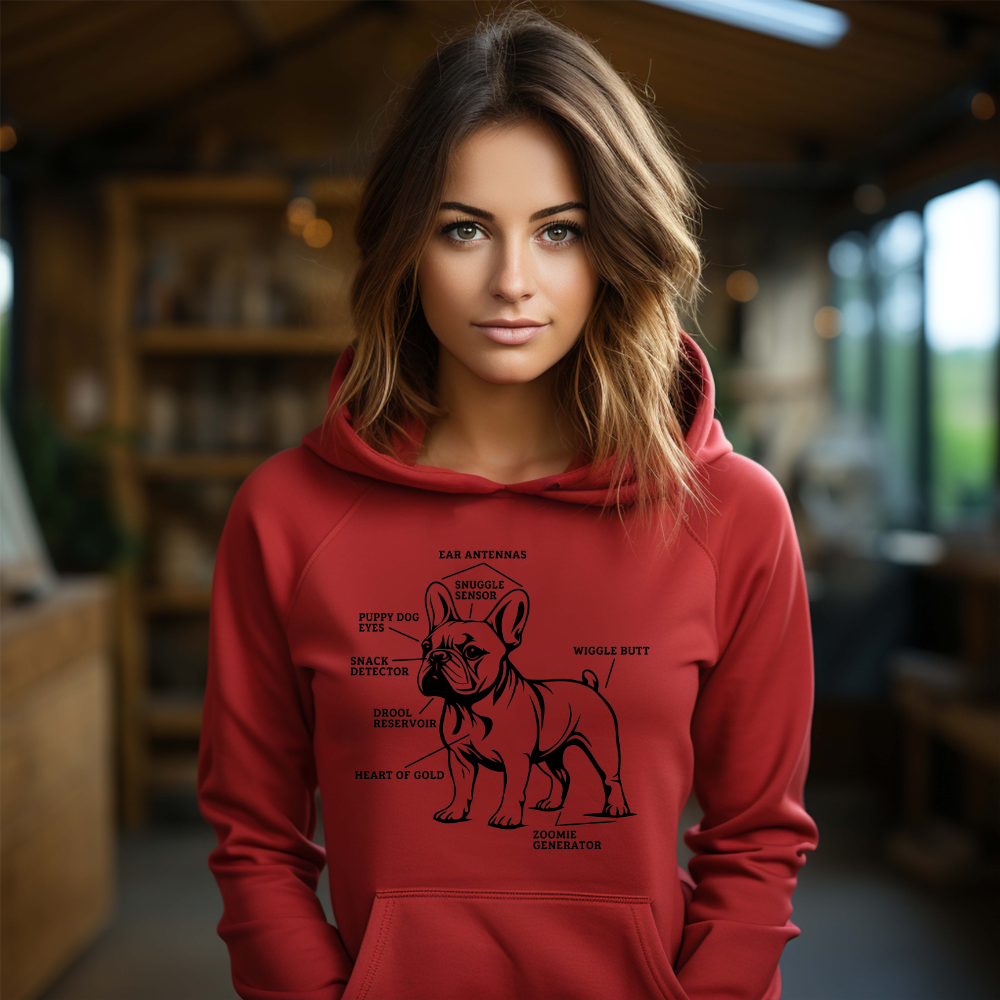 Anatomy of a Frenchie-Unisex Heavy Blend™ Hooded Sweatshirt