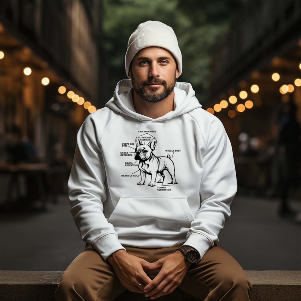 Anatomy of a Frenchie-Unisex Heavy Blend™ Hooded Sweatshirt