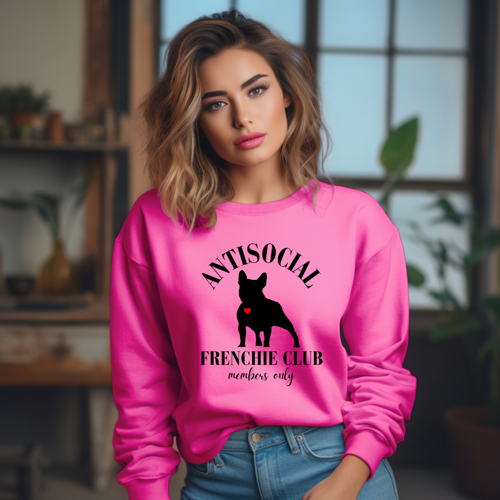 Antisocial Frenchie Club Unisex Heavy Blend™ Crewneck Sweatshirt