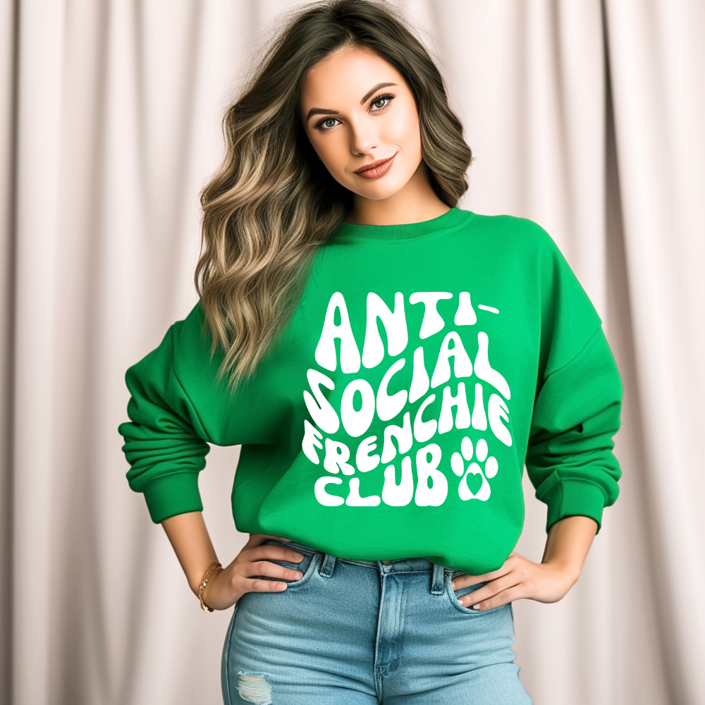 Anti-Social Frenchie Club Unisex Heavy Blend™ Crewneck Sweatshirt