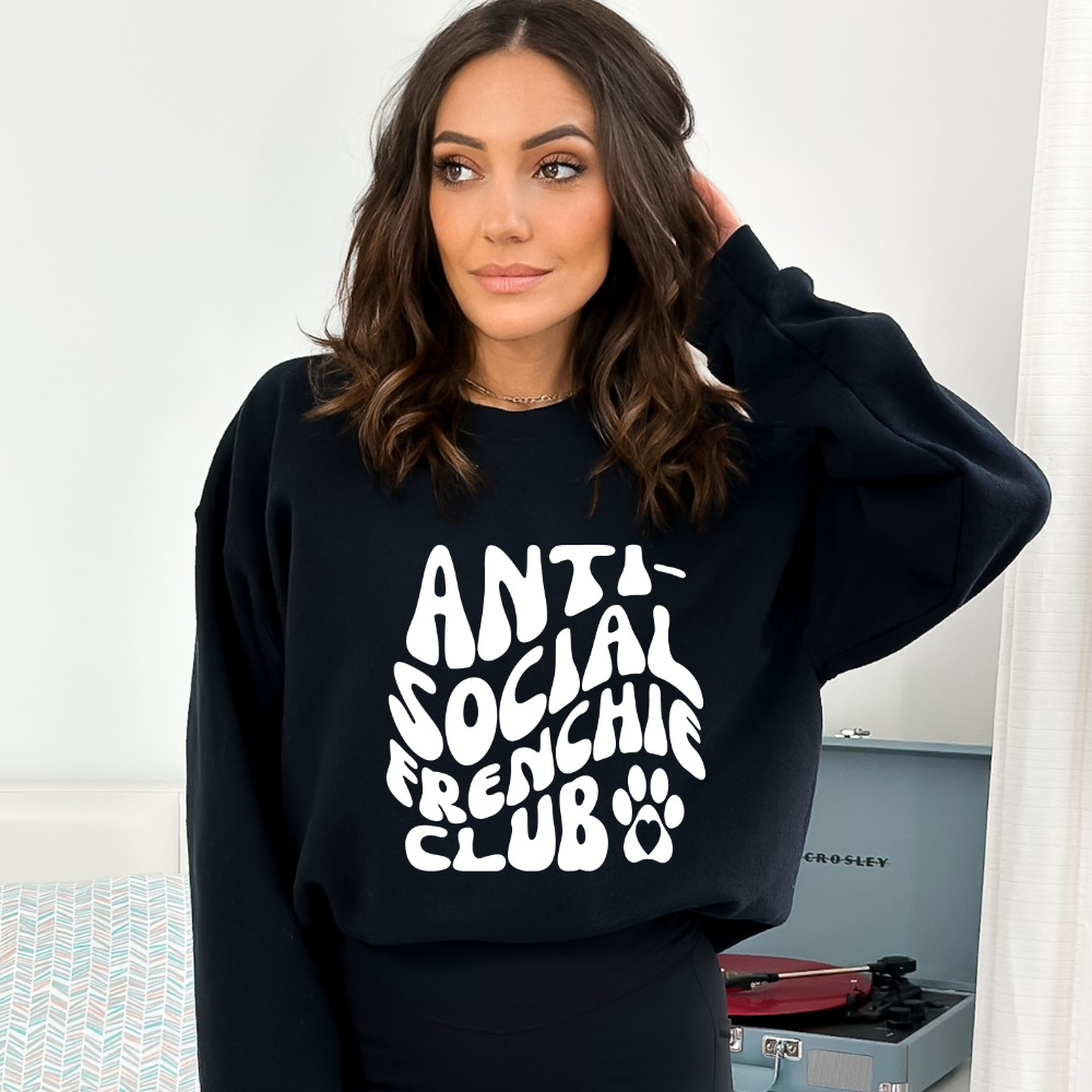 Anti-Social Frenchie Club Unisex Heavy Blend™ Crewneck Sweatshirt