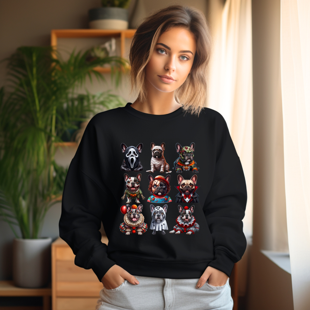 Nightmare On Frenchie Street Unisex Heavy Blend™ Crewneck Sweatshirt