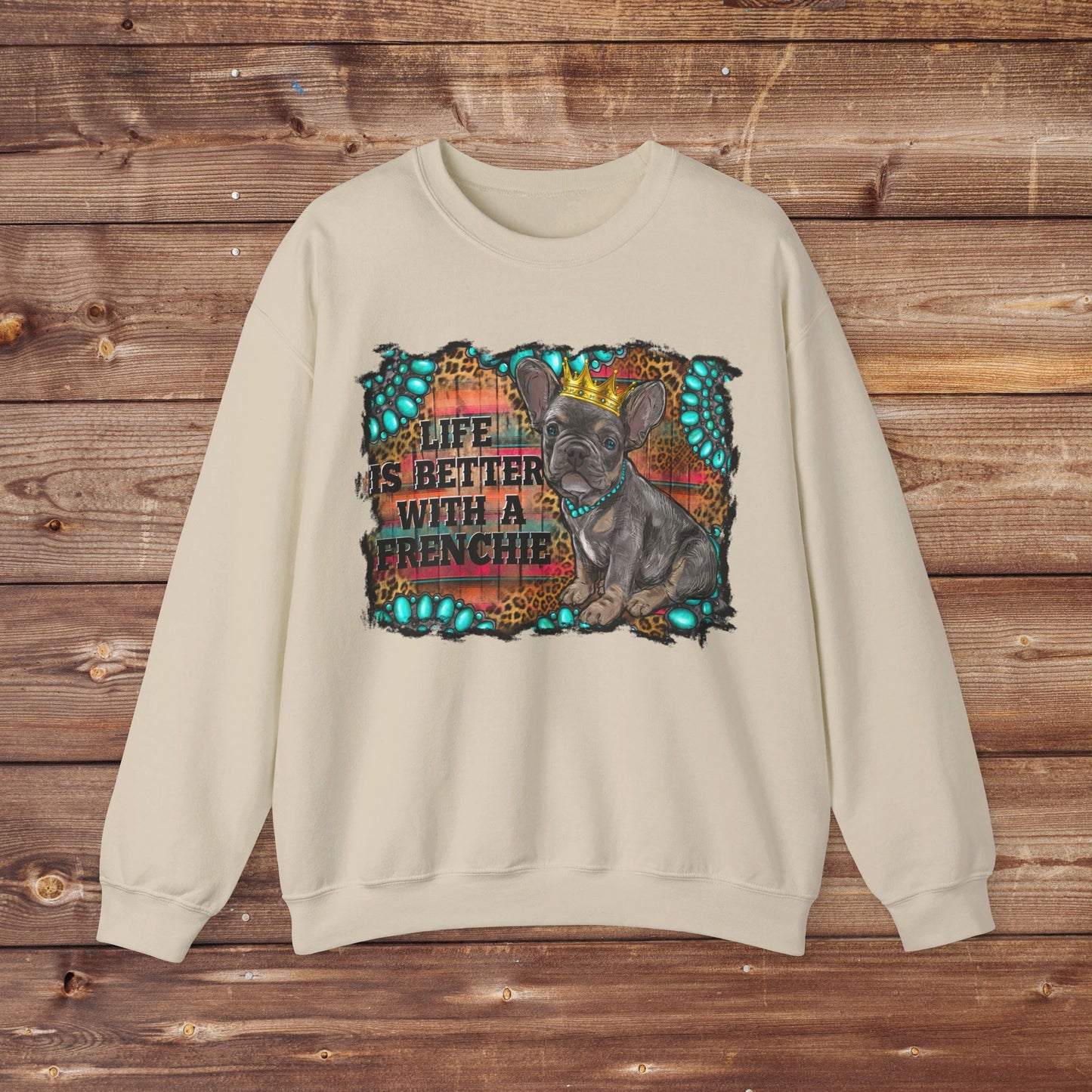 Life Is Better With A Frenchie - Unisex Heavy Blend™ Crewneck Sweatshirt