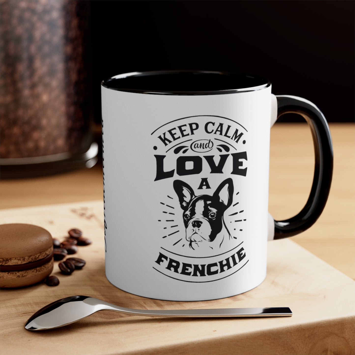 Keep Calm and Love a Frenchie-Accent Coffee Mug, 11oz