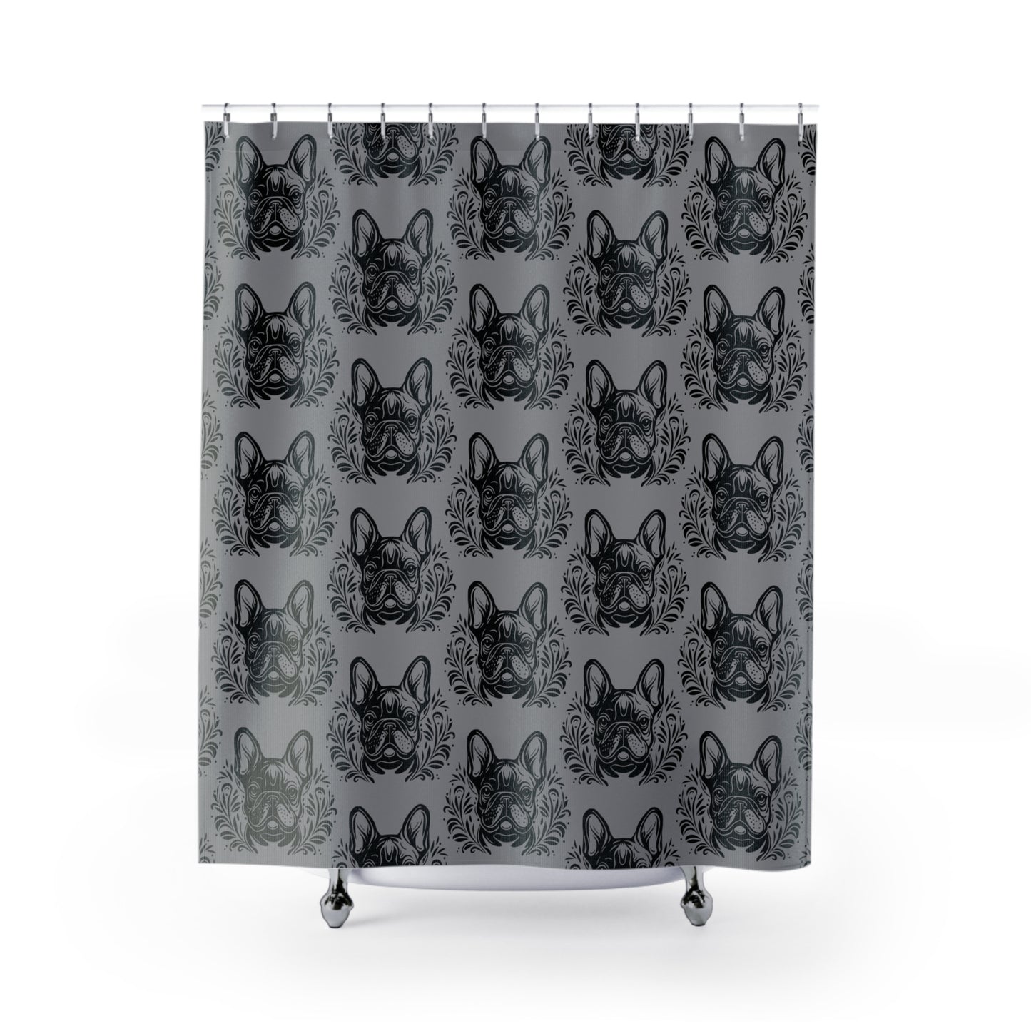 Frenchie Silhouette-Shower Curtains