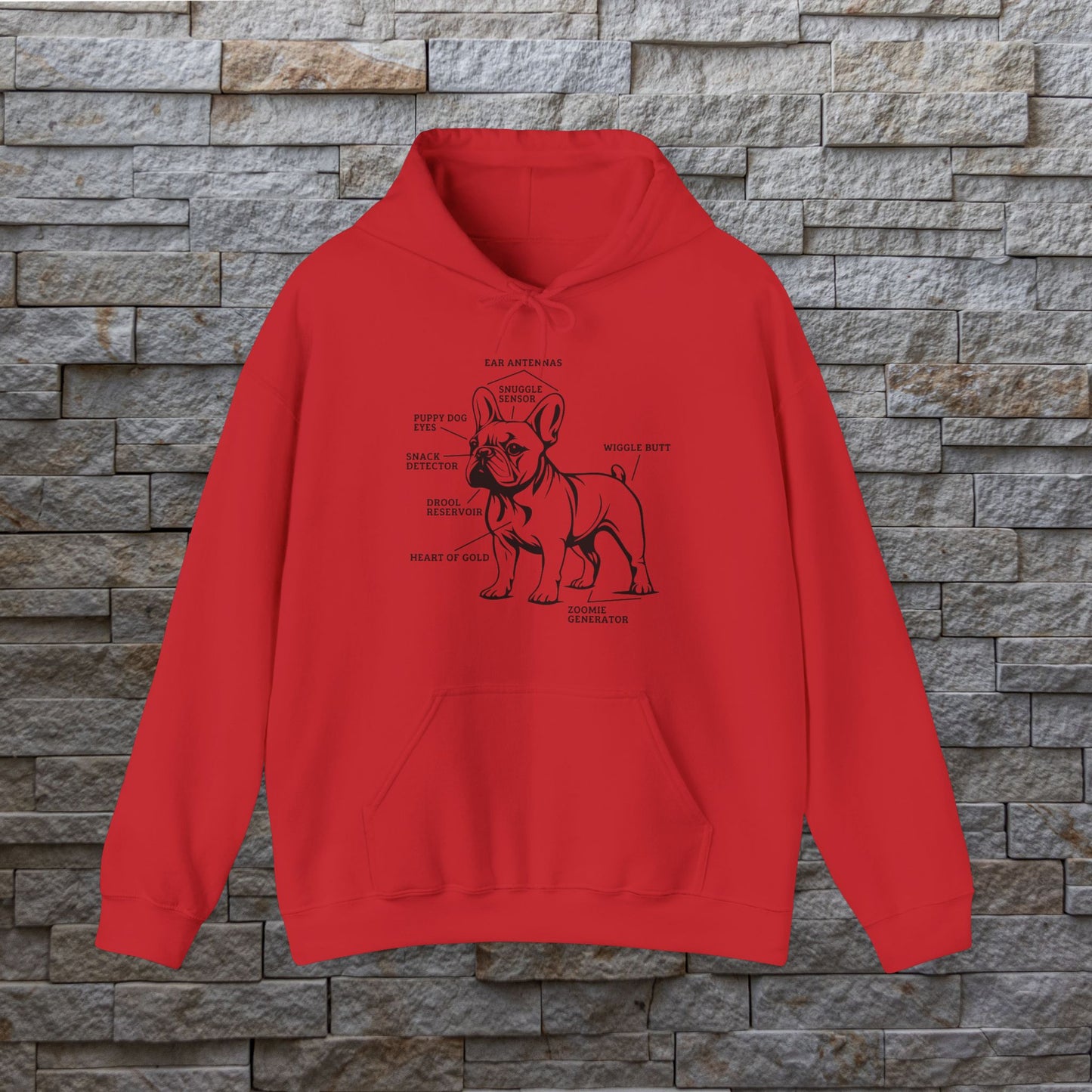 Anatomy of a Frenchie-Unisex Heavy Blend™ Hooded Sweatshirt