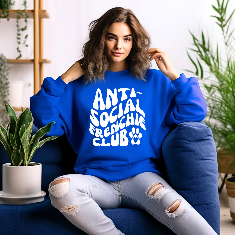 Anti-Social Frenchie Club Unisex Heavy Blend™ Crewneck Sweatshirt