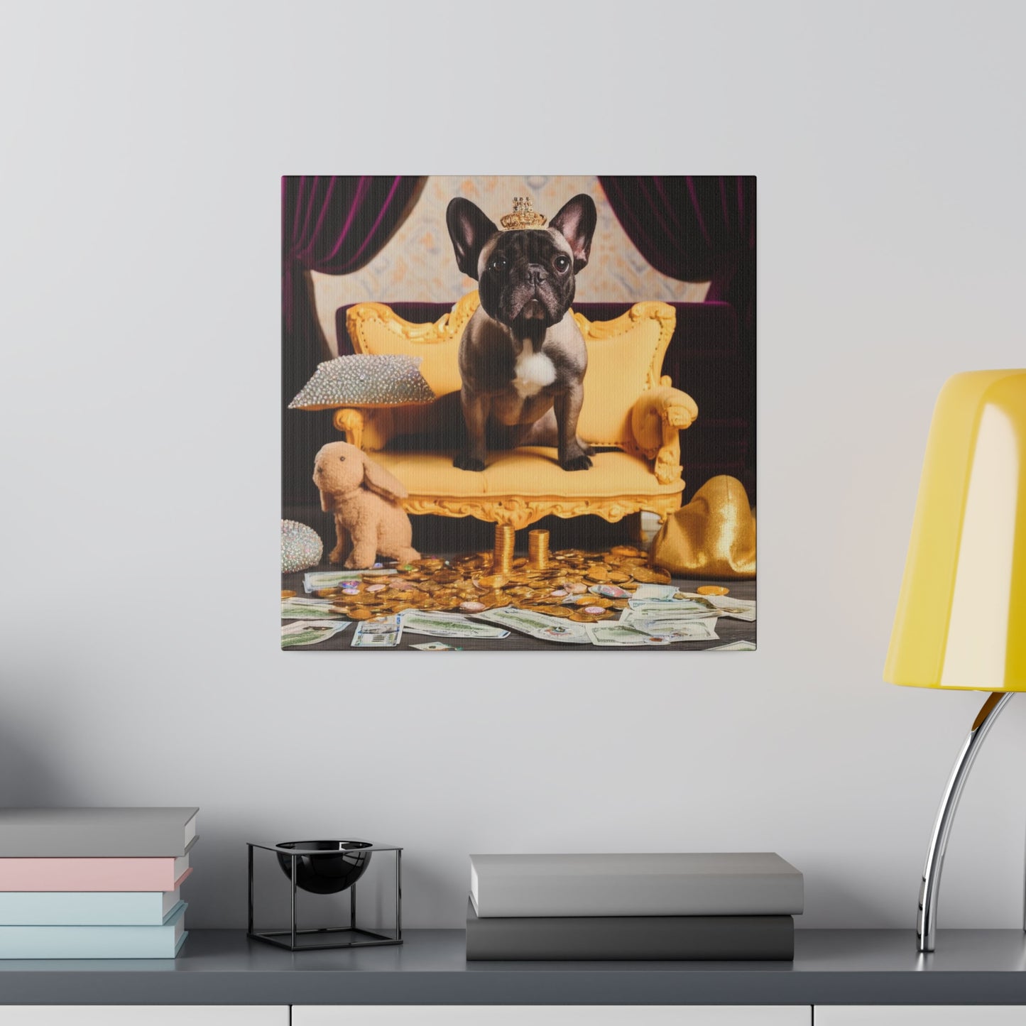 Frenchie Royalty II-Matte Canvas, Stretched, 14x14