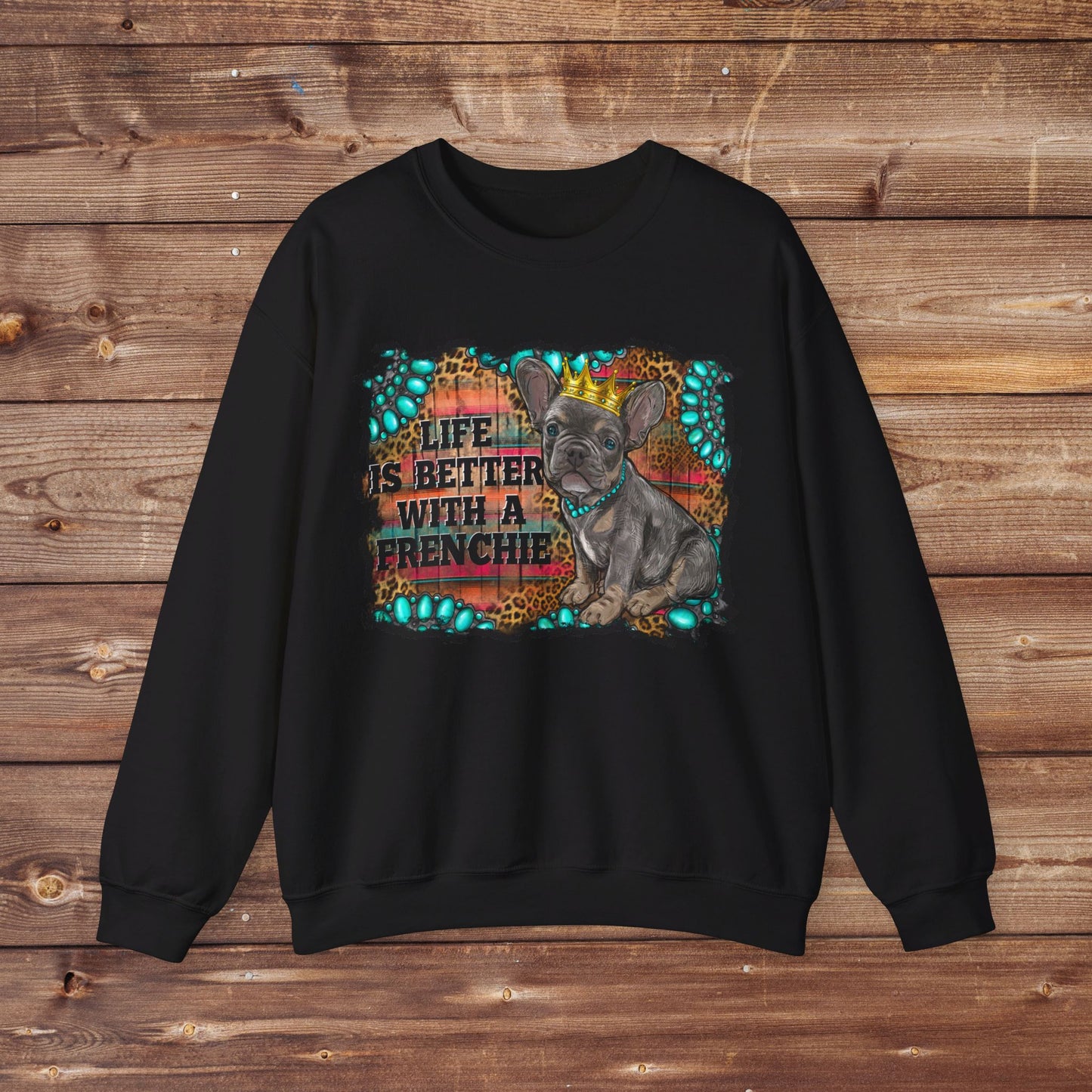 Life Is Better With A Frenchie - Unisex Heavy Blend™ Crewneck Sweatshirt