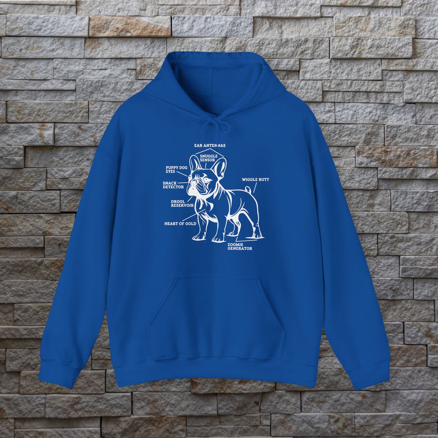 Anatomy of a Frenchie-Unisex Heavy Blend™ Hooded Sweatshirt