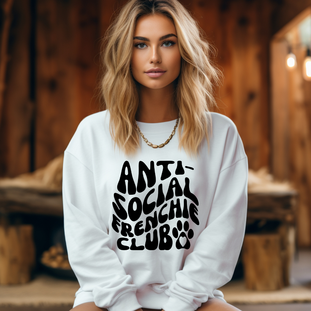 Anti-Social Frenchie Club Unisex Heavy Blend™ Crewneck Sweatshirt