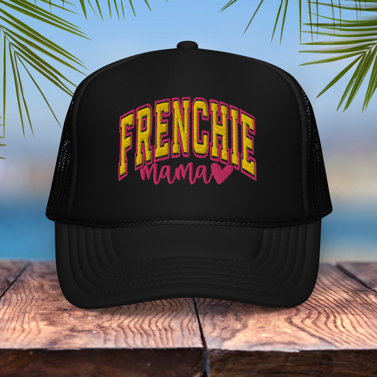 Frenchie Mama (pink) Foam trucker hat