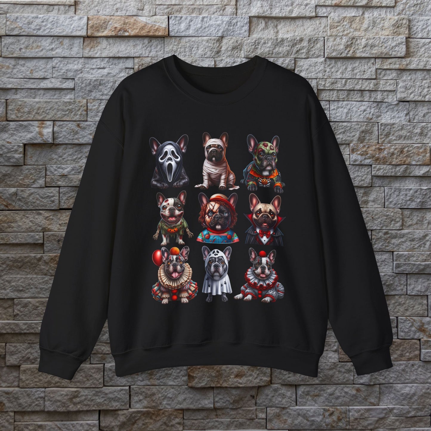 Nightmare On Frenchie Street Unisex Heavy Blend™ Crewneck Sweatshirt