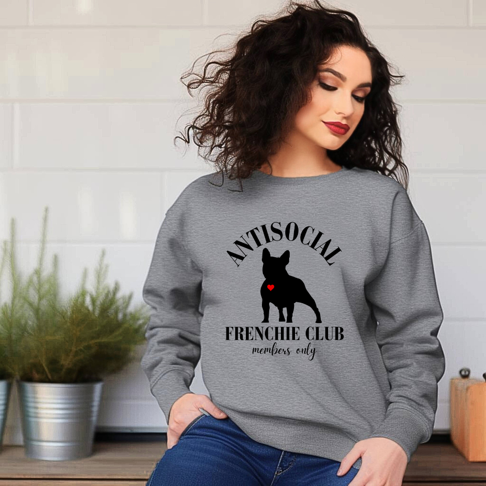 Antisocial Frenchie Club Unisex Heavy Blend™ Crewneck Sweatshirt