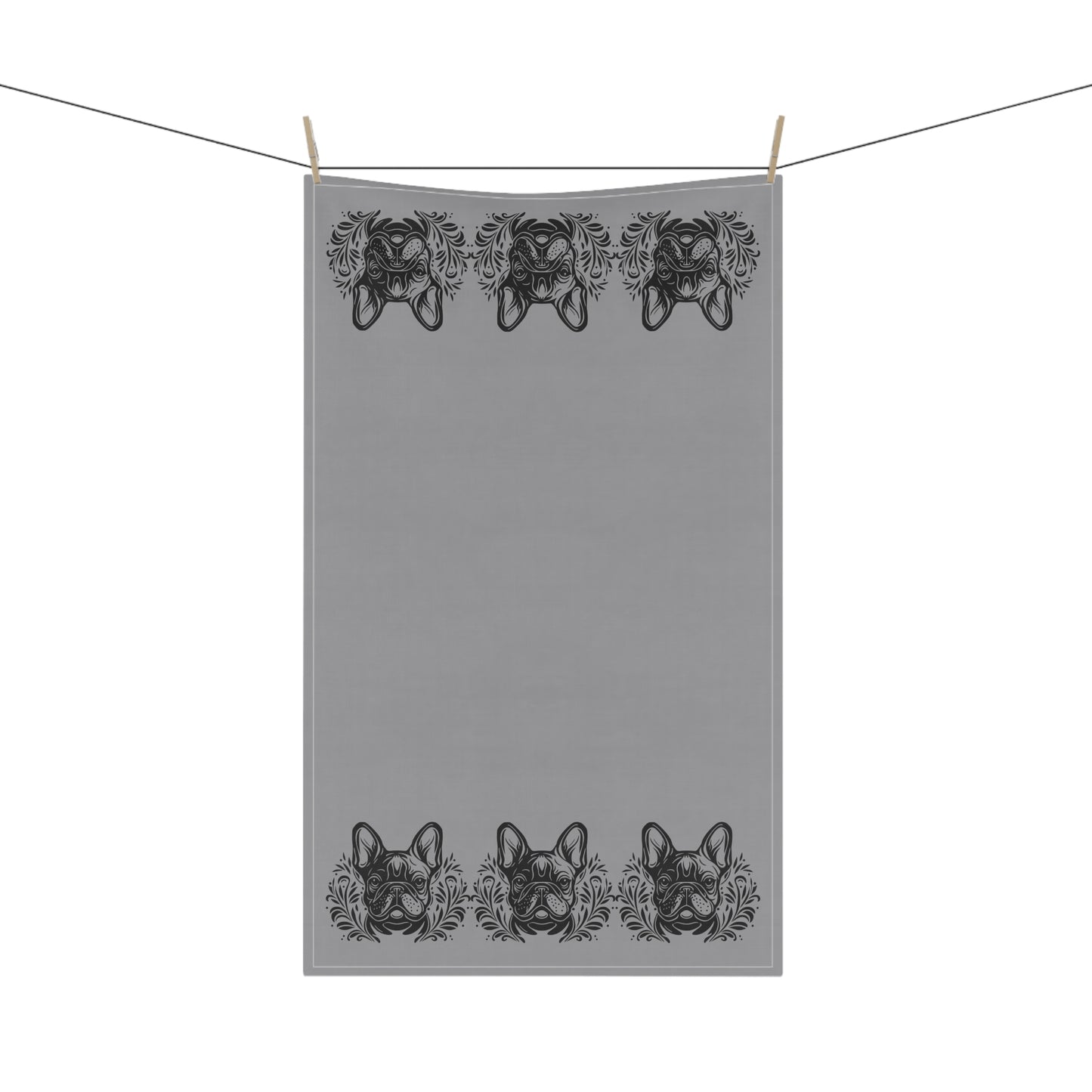 Frenchie Silhouette-Hand Towel