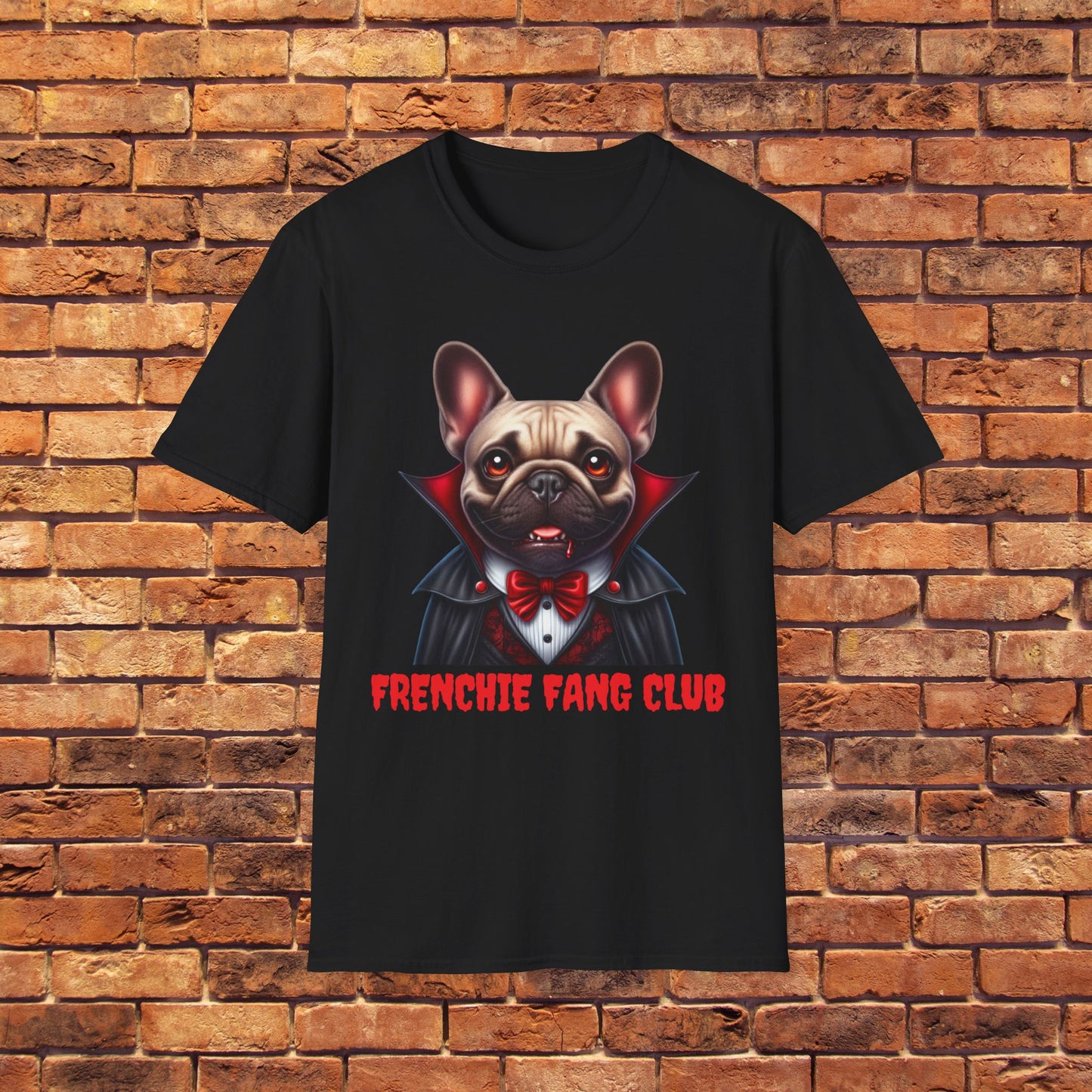 Frenchie Fang Club Unisex Softstyle T-Shirt