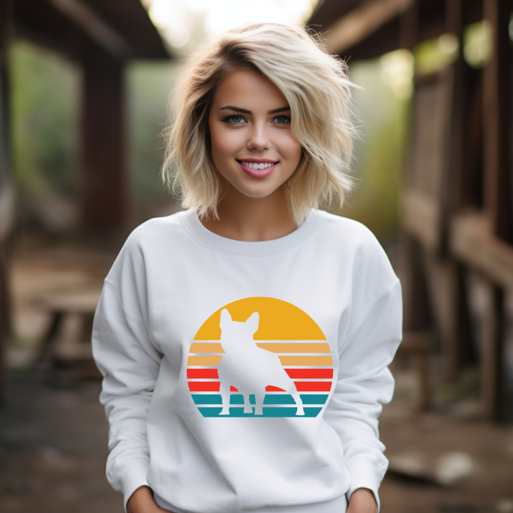 Frenchie Sunset Silhouette - Unisex Heavy Blend™ Crewneck Sweatshirt