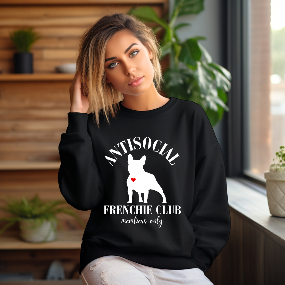 Antisocial Frenchie Club Unisex Heavy Blend™ Crewneck Sweatshirt